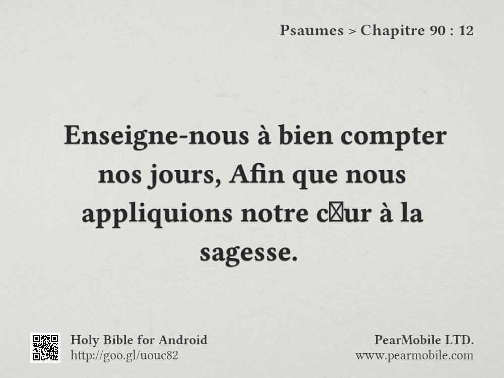 Psaumes, Chapitre 90:12